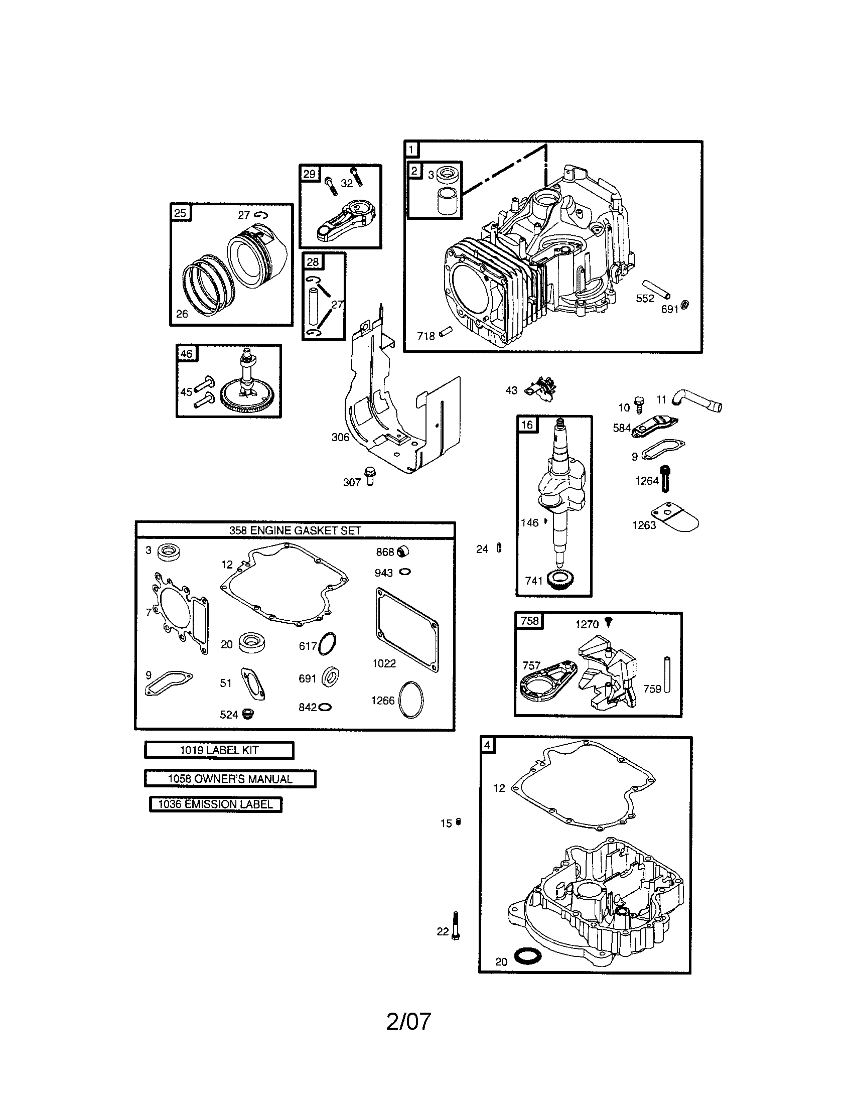 Cylinder/crankshaft/crankcase