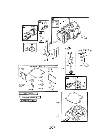 Cylinder/crankshaft/crankcase