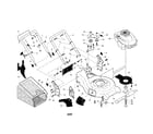 Craftsman 917389962 engine/housing/handle/grassbag diagram