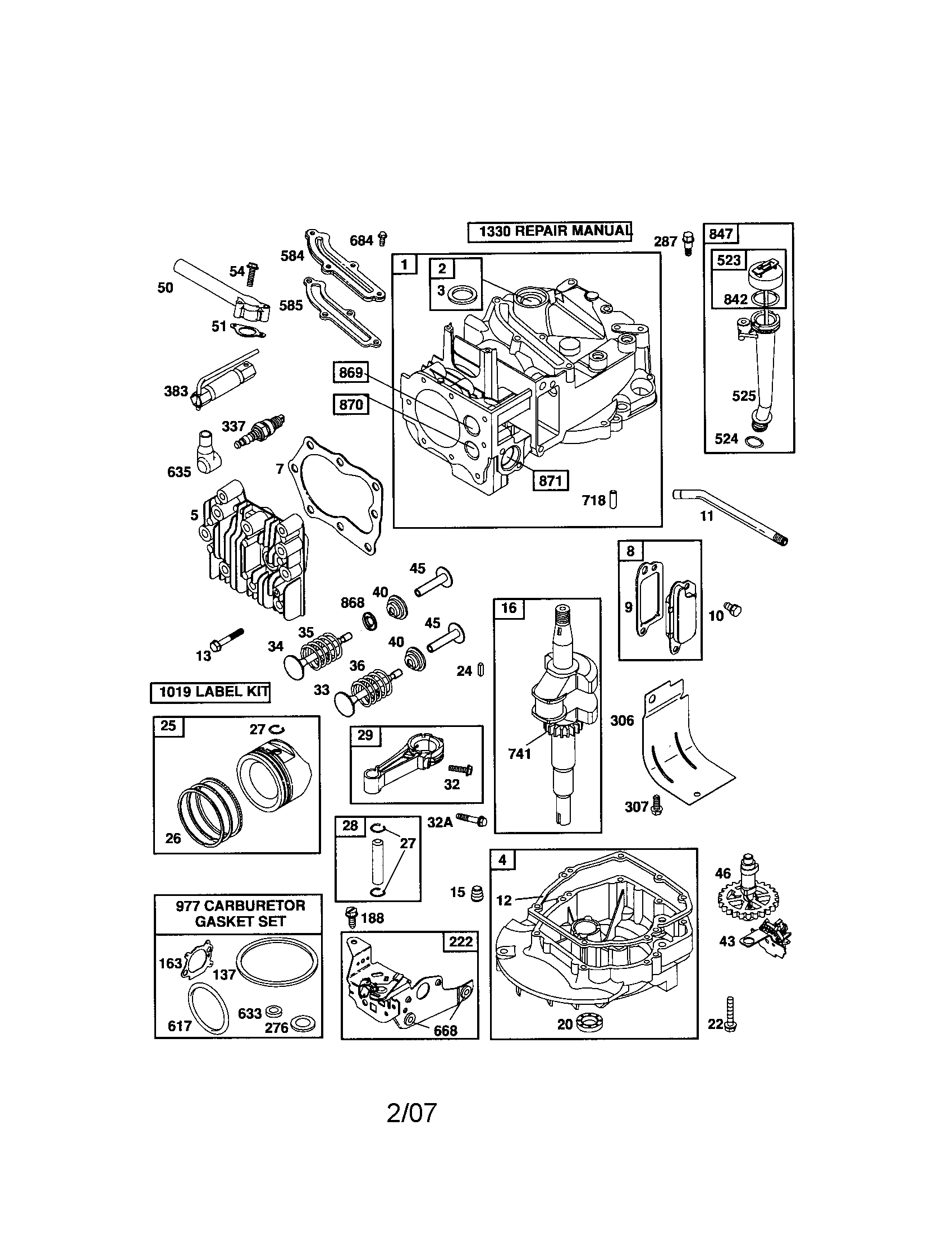 Cylinder/crankshaft/crankcase