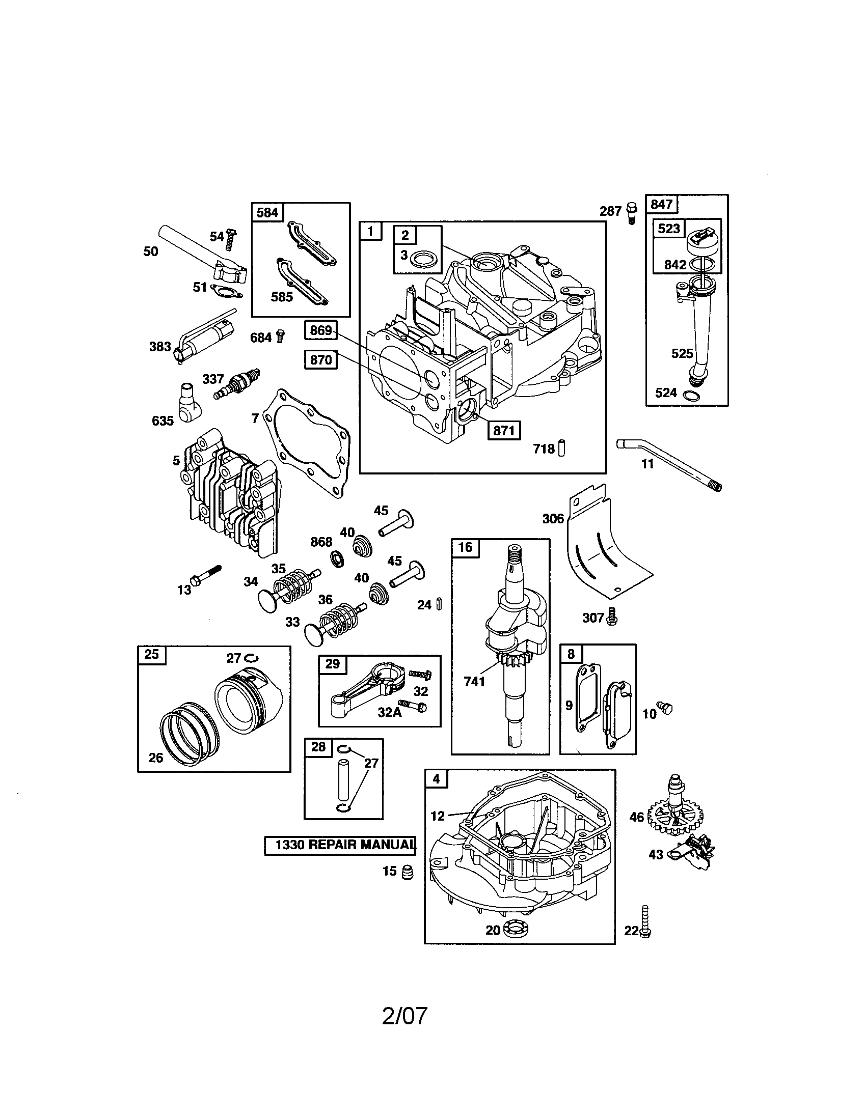 Cylinder/crankshaft/crankcase