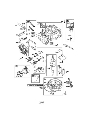 Cylinder/crankshaft/crankcase