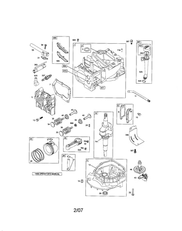 Cylinder/crankshaft/crankcase