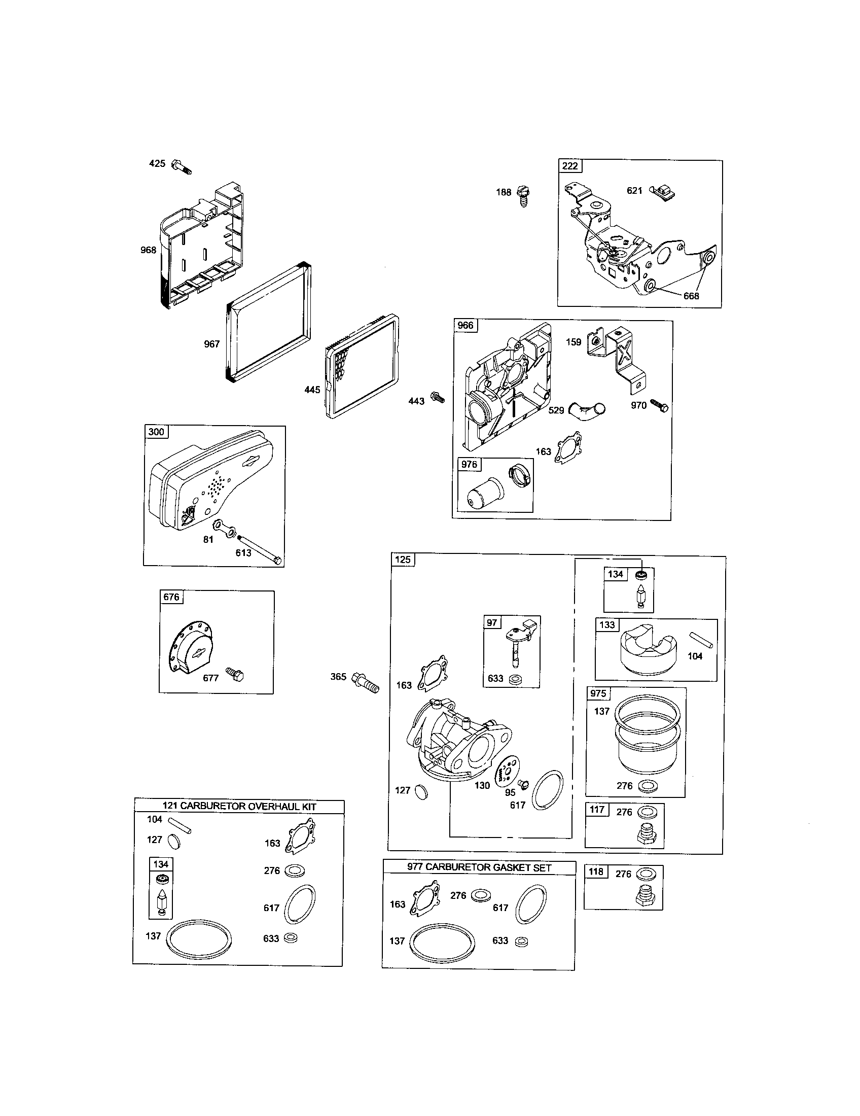 CARBURETOR/MUFFLER/AIR CLEANER