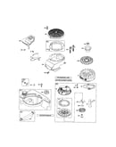 Rewind starter/blower housing