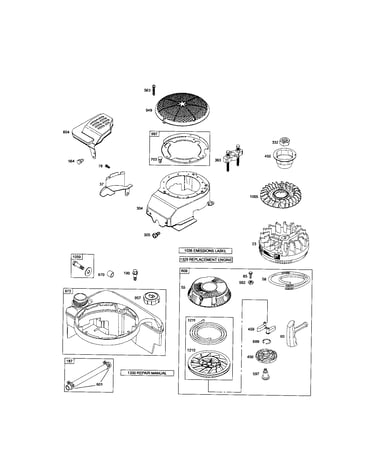 Rewind starter/blower housing