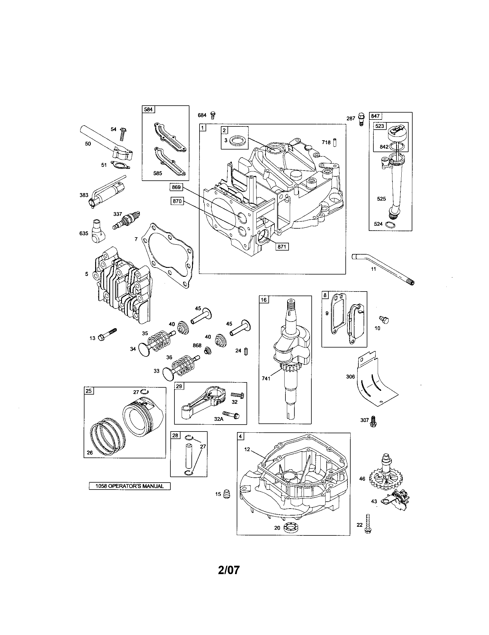 Cylinder/crankshaft/crankcase