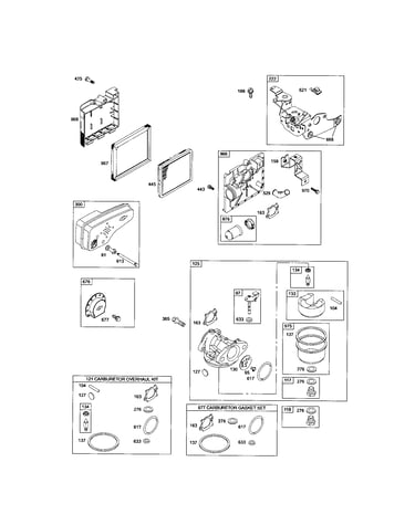 Carburetor/air cleaner/muffler