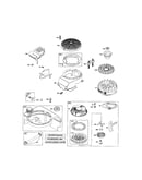 Rewind starter/blower housing