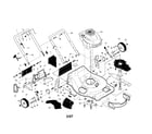 Craftsman 917376652 engine/housing/handle diagram