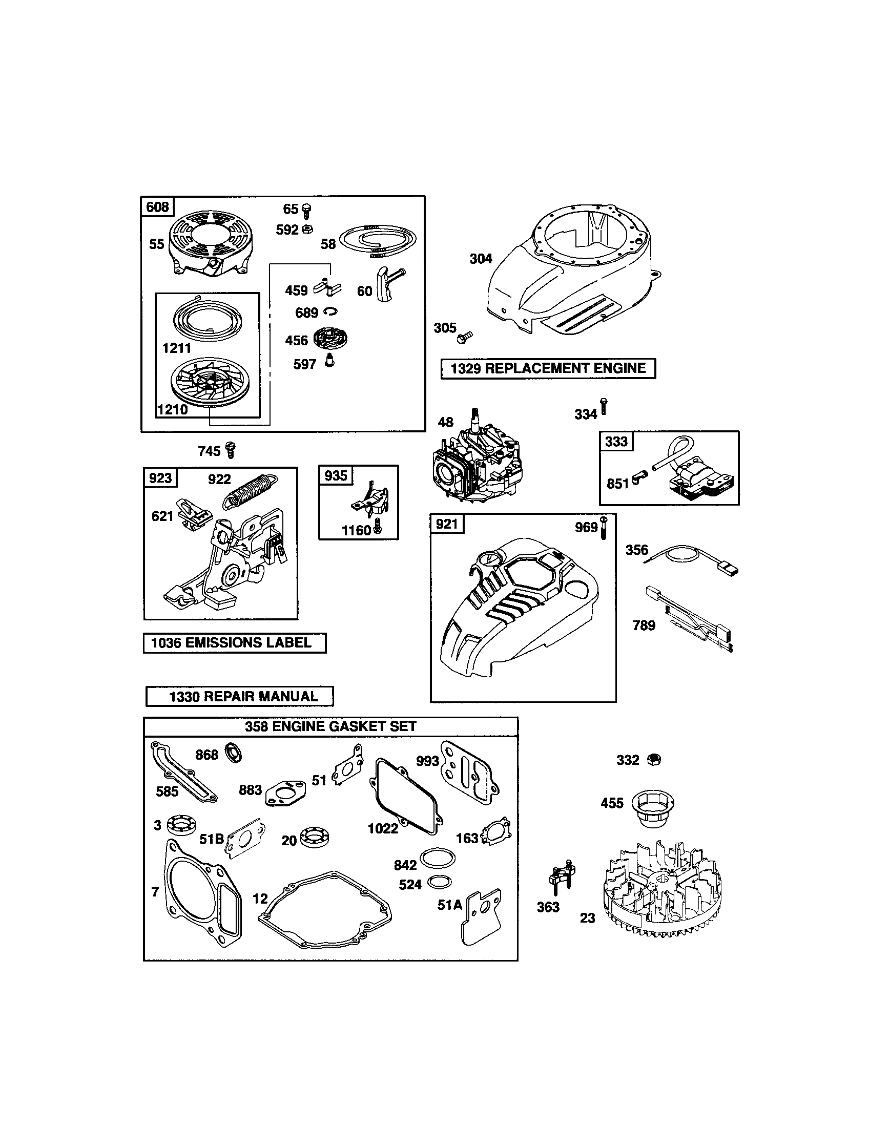 REWIND STARTER/BLOWER HOUSING