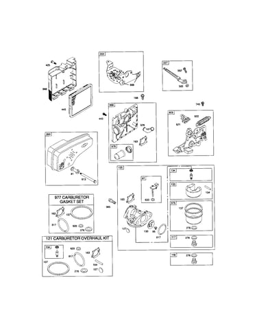 Carburetor/muffler/air cleaner