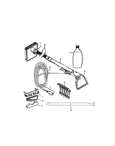 Cleaning tool hose assembly