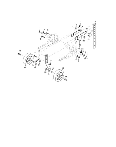 Wheel/depth stake assembly