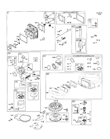 Head-cylinder/carburetor/housing