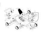 Craftsman 917370534 drive control/gear case/wheels diagram