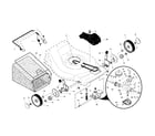 Weed Eater 388181 drive control/gear case/wheels diagram