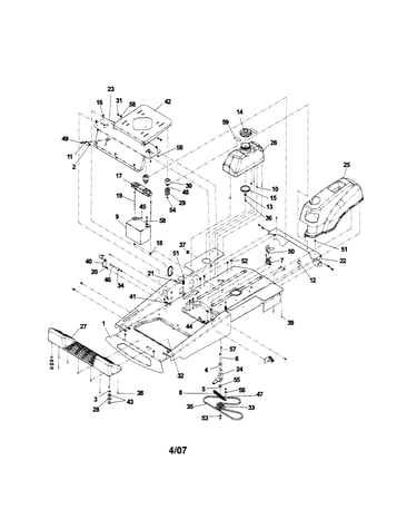 Main frame-54" deck