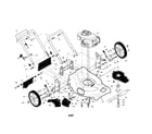 Craftsman 917376781 engine/housing/handle diagram