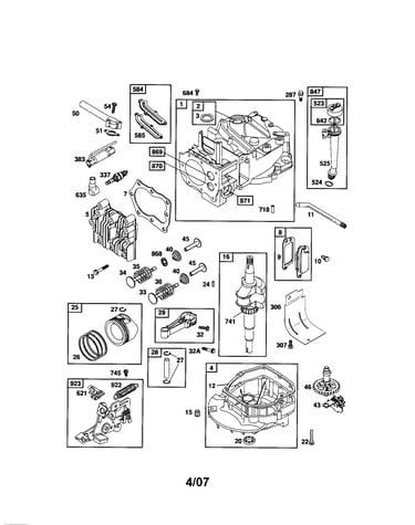 Cylinder/crankshaft/sump