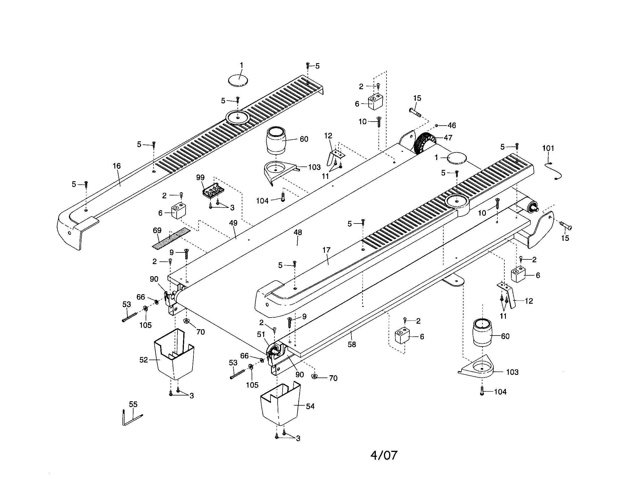 Walking belt/frame