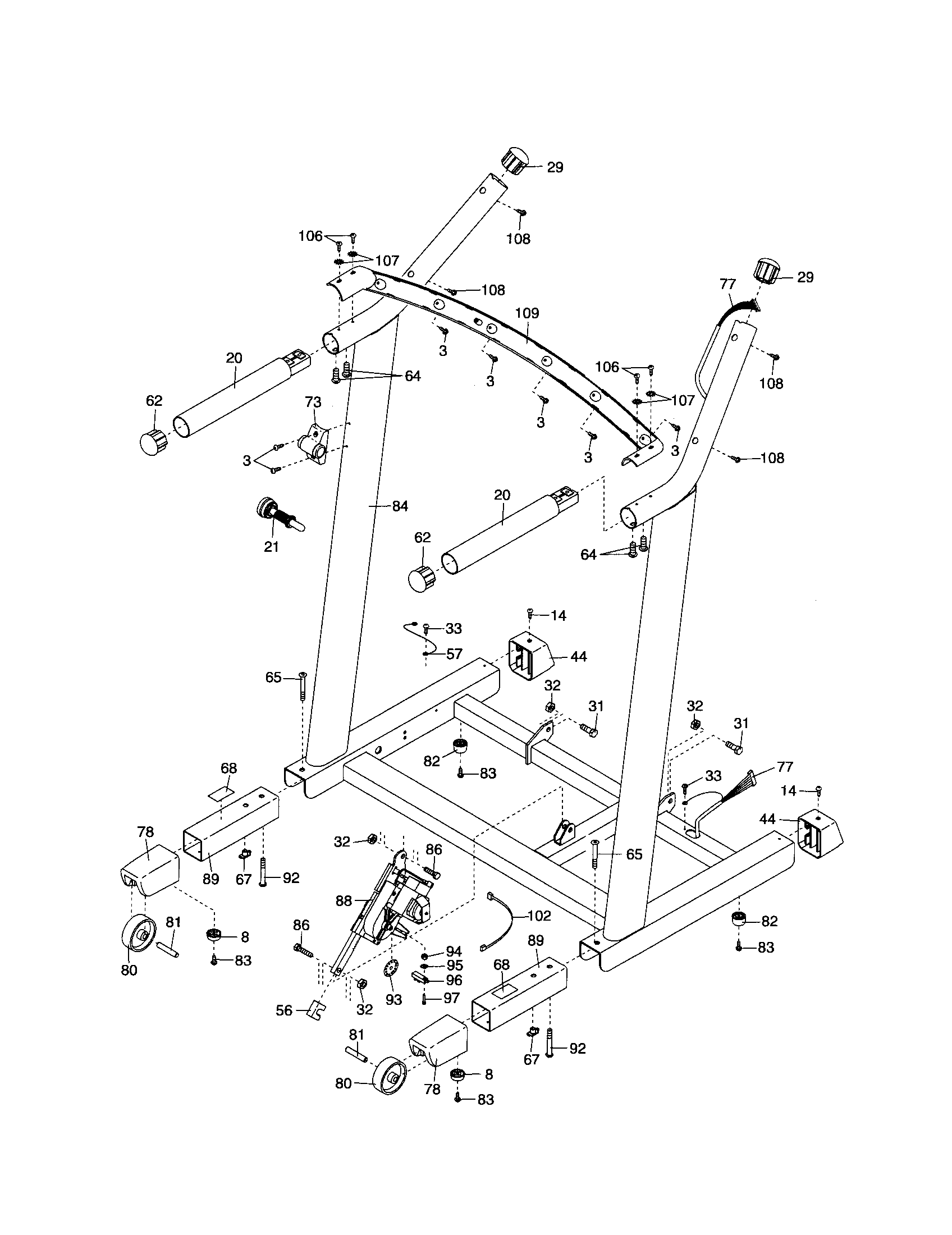 Uprights/incline motor