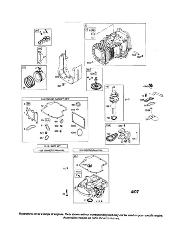 Cylinder/crankshaft/engine sump