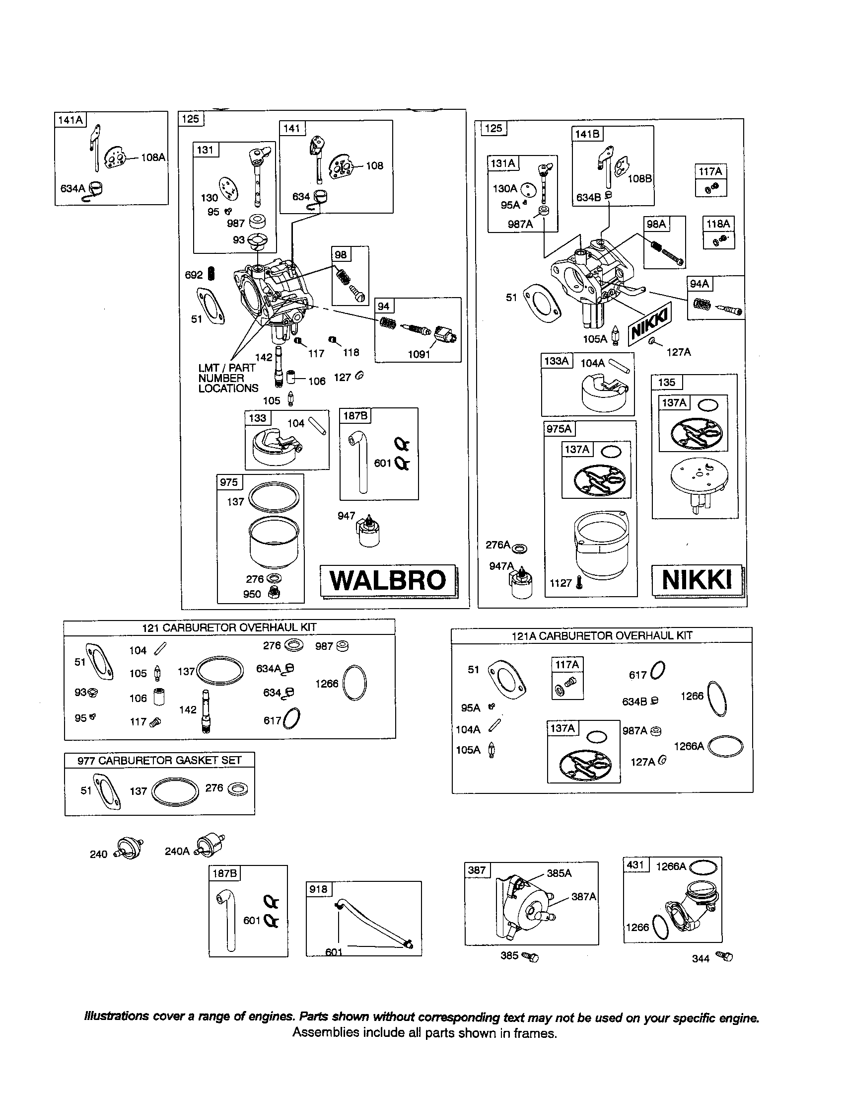 Carburetor / overhaul kits
