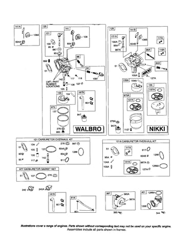 Carburetor / overhaul kits