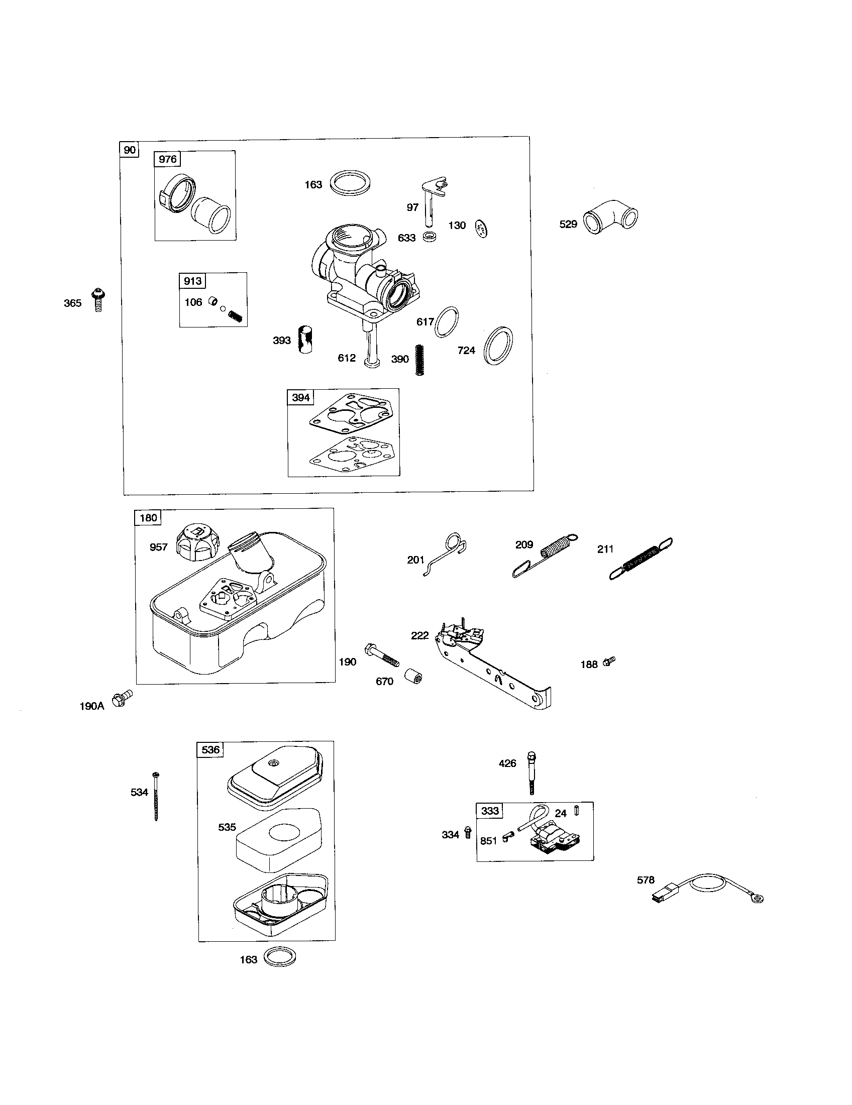 Carburetor/fuel tank