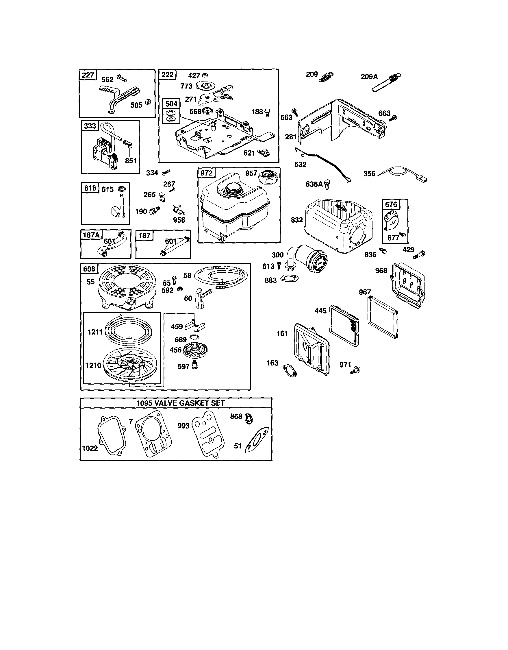 FUEL TANK/REWIND STARTER