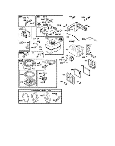 Fuel tank/rewind starter