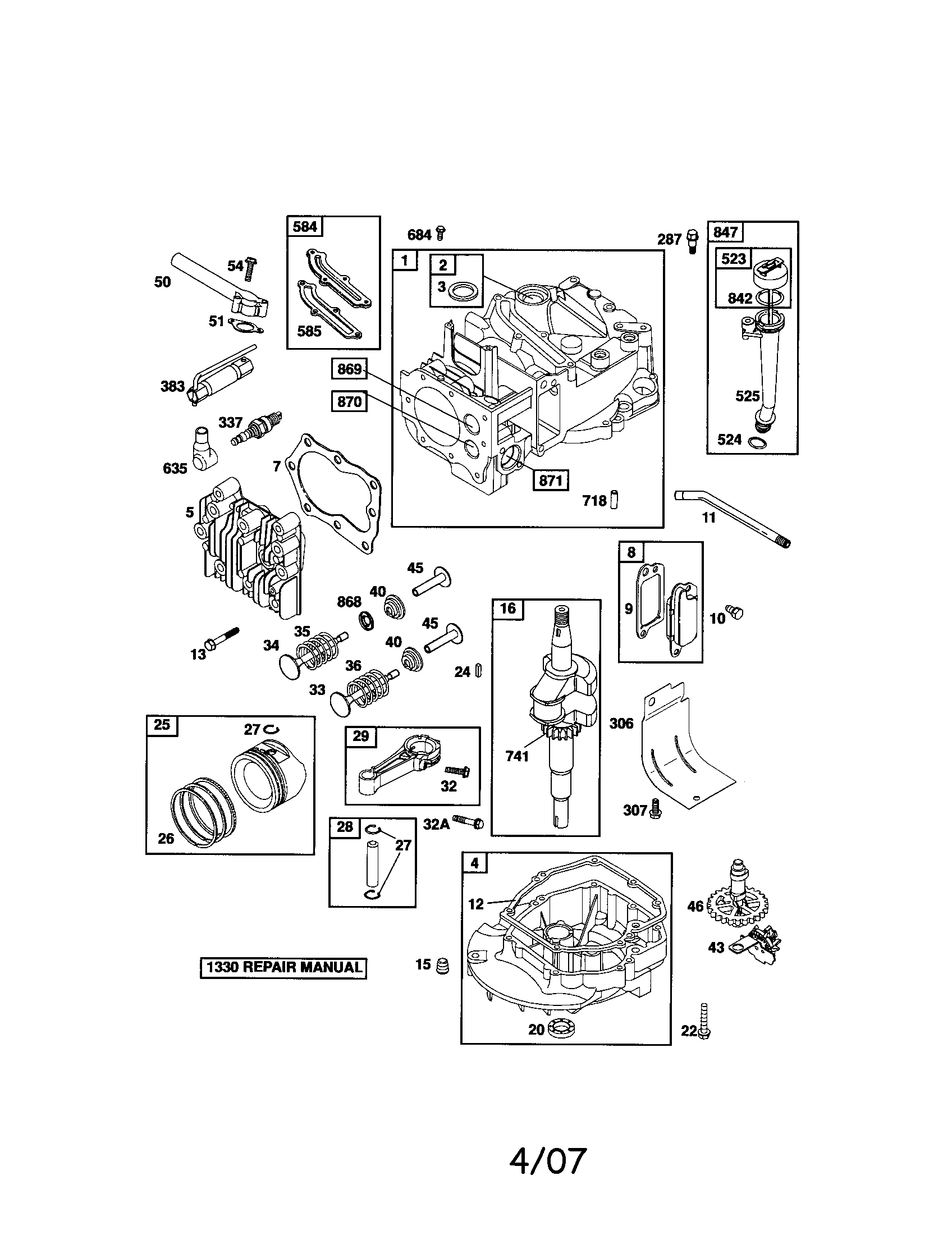 Cylinder assy./crankshaft/sump