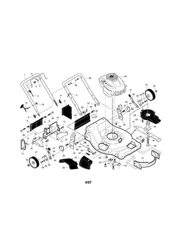 Engine/housing/handles