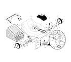 Craftsman 917376654 drive control/gear case/wheels diagram