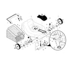 Craftsman 917376670 drive control/gear case/wheels diagram