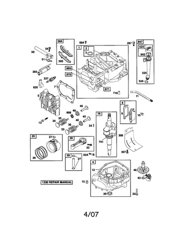 Cylinder assy./crankshaft/sump