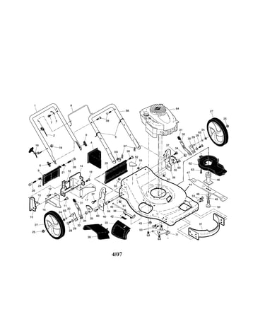 Engine/housing/handles