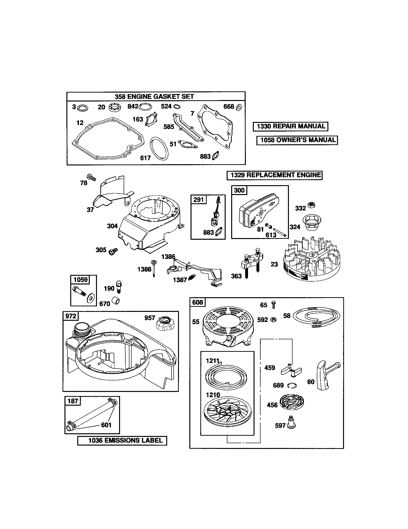 REWIND STARTER/BLOWER HOUSING