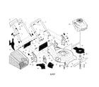 Craftsman 917370536 engine/housing/handles diagram