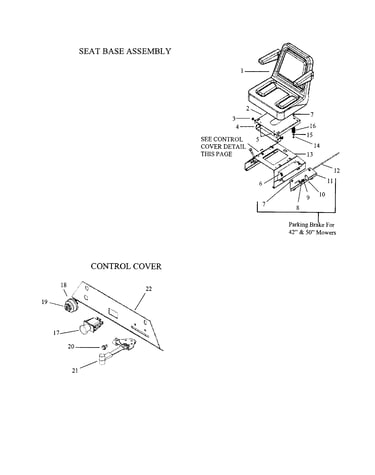 Seat base/control cover