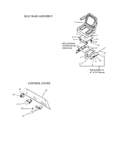 Seat base/control cover