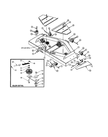 Deck hanger/chute mount