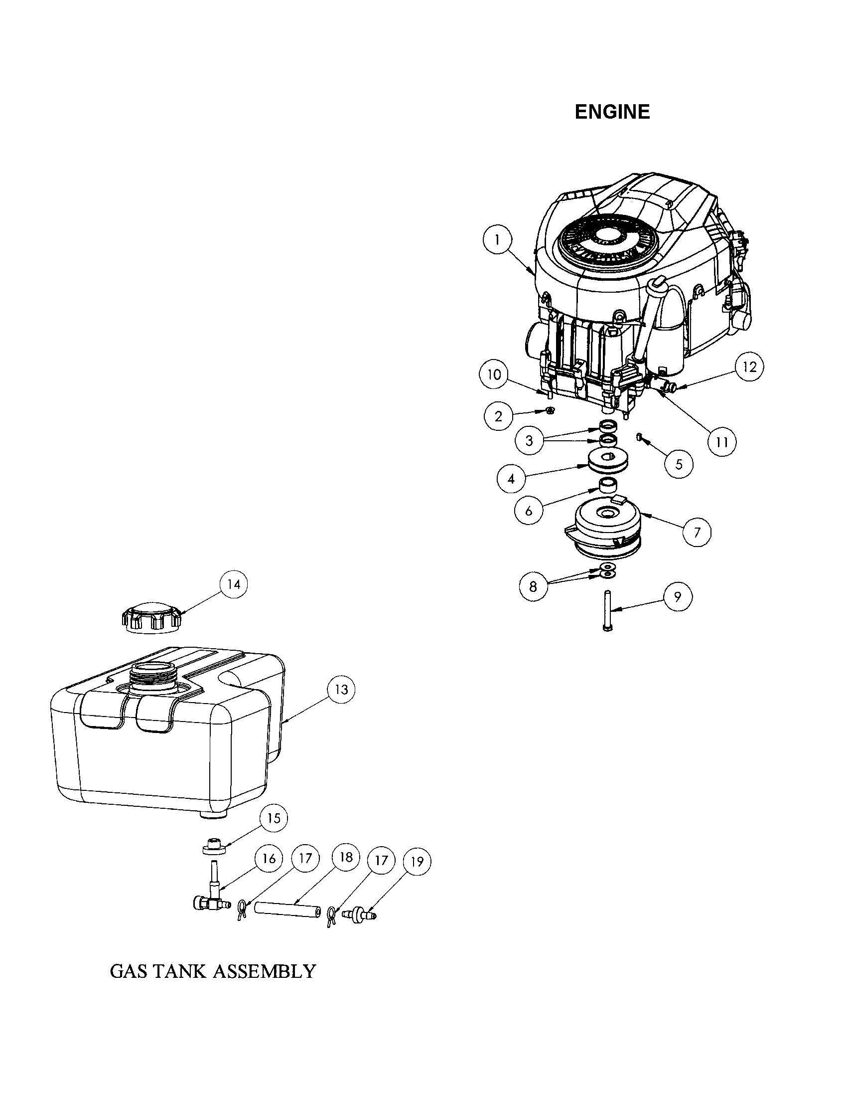 ENGINE/GAS TANK