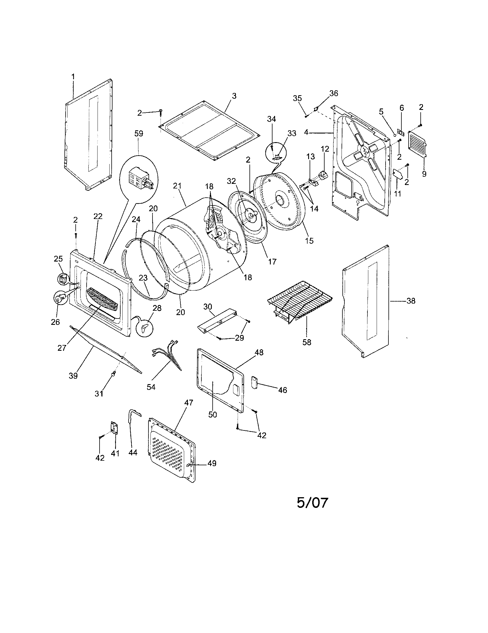 UPPER CABINET/DRUM HEATER