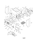 Upper cabinet/drum heater