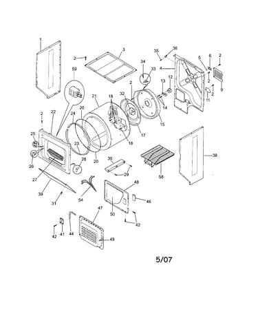Upper cabinet/drum heater