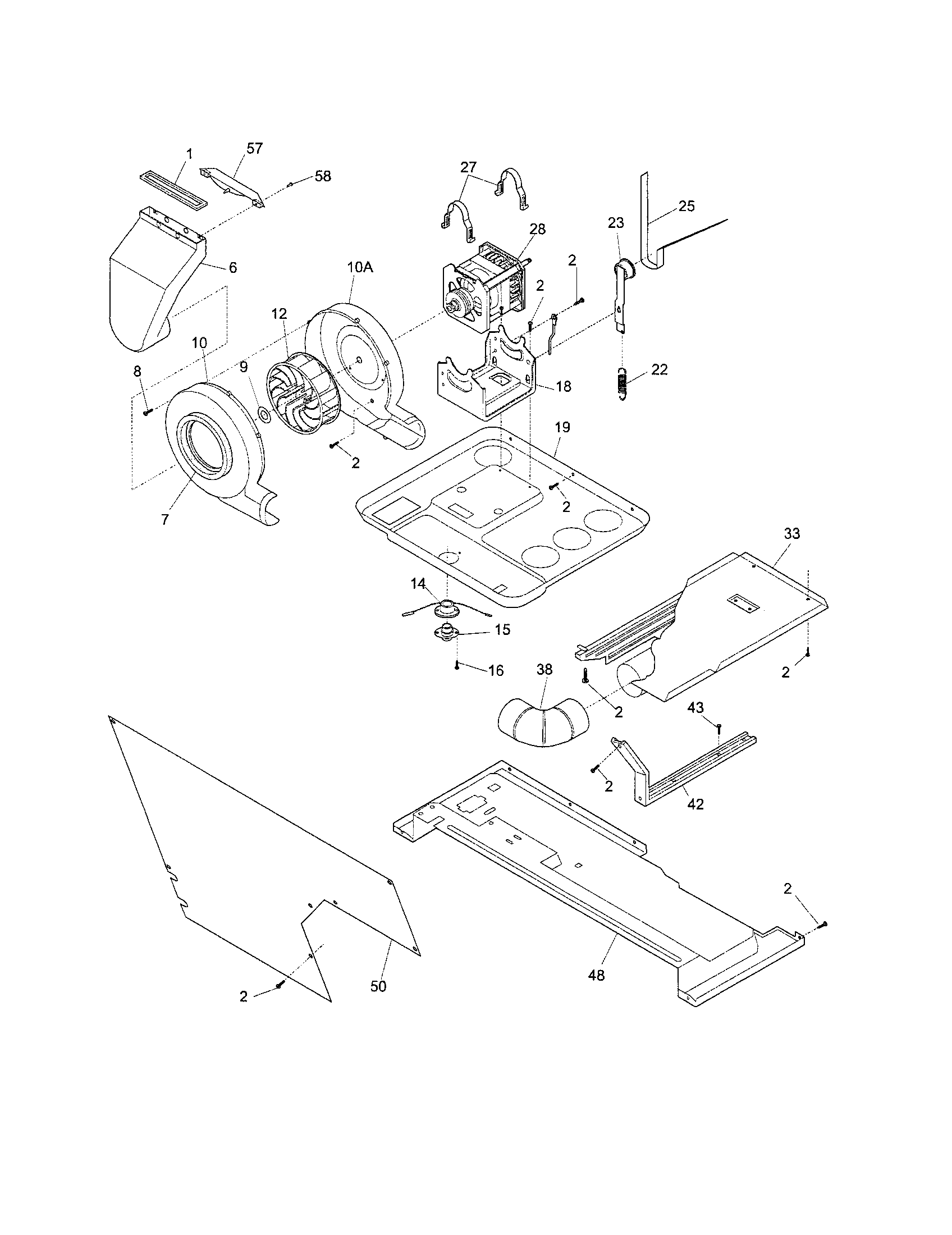 MOTOR/BLOWER/BELT