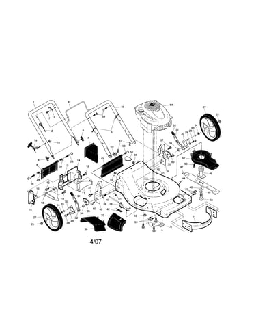 Engine/housing/handles