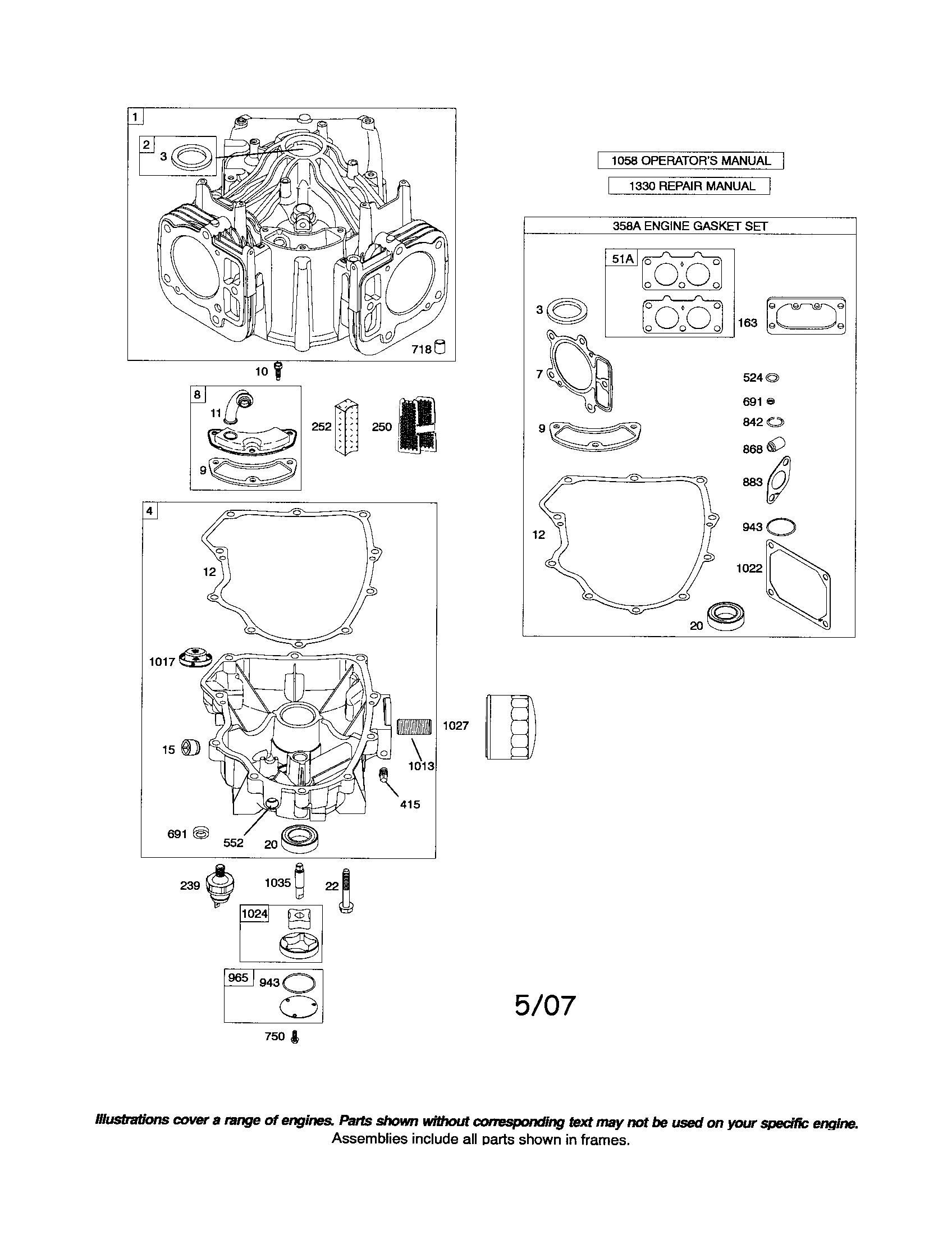 Cylinder/sump